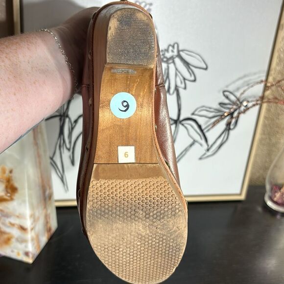 Five worlds cordani leather Chelsea boots cognac studded wood wedge 6 - Picture 7 of 8